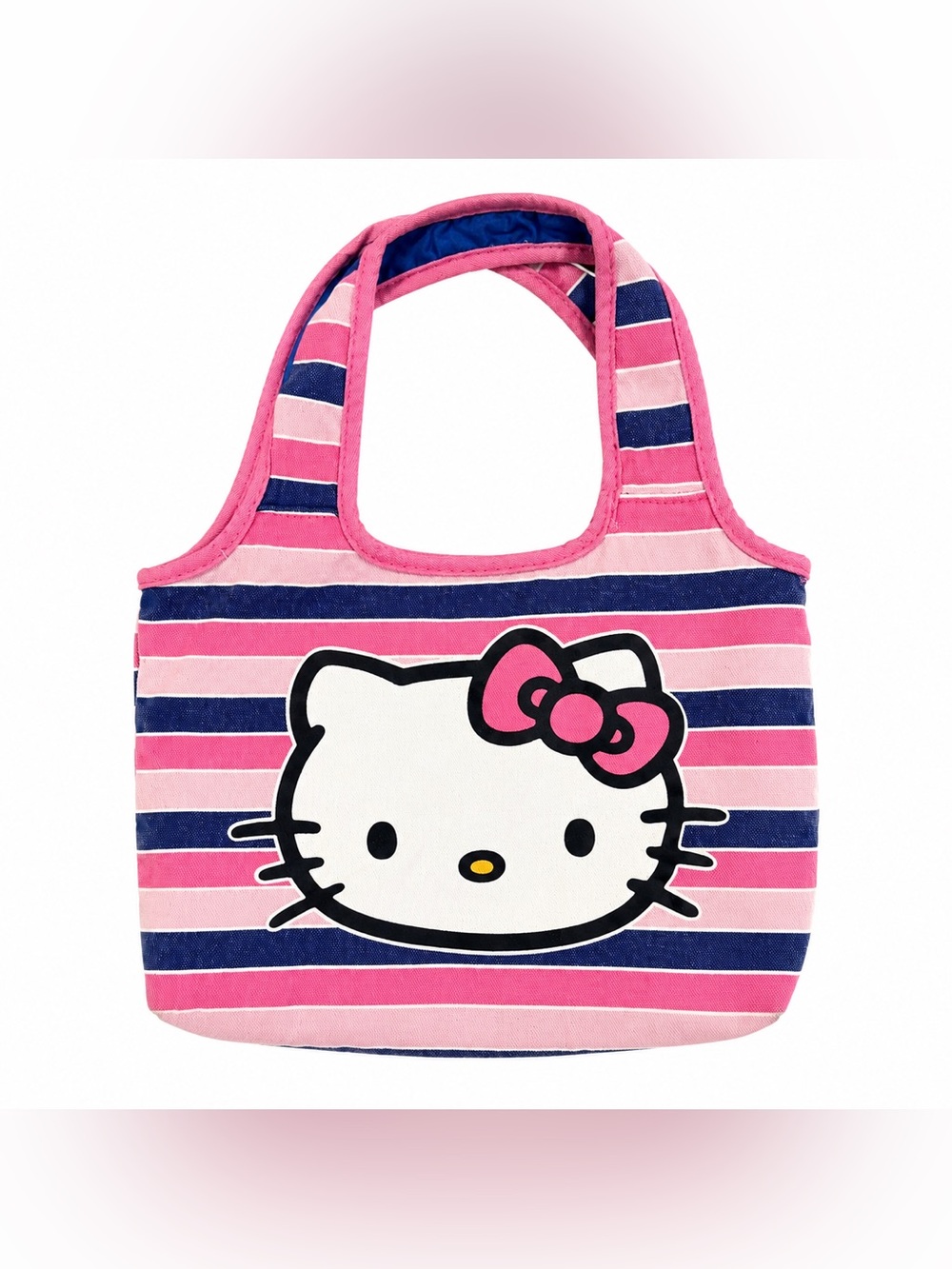 Hello Kitty Navy and Pink Striped Kids Tote